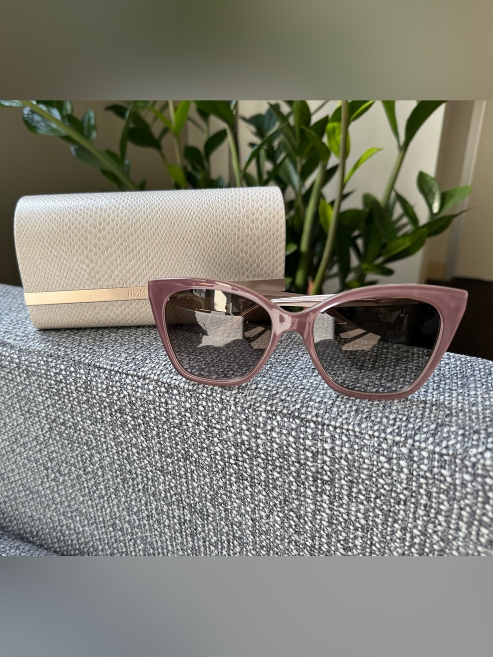Jimmy Choo Cat Eye Sunglasses in Mauve Pink (BRAND NEW)
